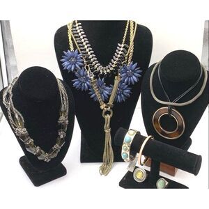 74913 Assorted Multi-tone Boho Style Chico's Faux-stone Enamel Fashion Jewelry